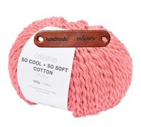 Rico Design CREATIVE SO COOL + SO SOFT COTTON CHUNKY HIMBEERE Premium Wolle 100g für luftige Mode Kleidung Wohnideen und kreative Sommerprojekte mit mySearose Label
