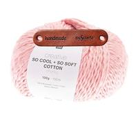Rico Design CREATIVE SO COOL + SO SOFT COTTON CHUNKY ROSA Premium Wolle 100g für luftige Mode Kleidung Wohnideen und kreative Sommerprojekte mit mySearose Label