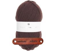 Rico Design CREATIVE SOFT WOOL ARAN MOKKA Premium Wolle 100g Kuschelgarn für Wintermode und stilvolle Accessoires mit mySearose Label