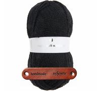 Rico Design CREATIVE SOFT WOOL ARAN SCHWARZ Premium Wolle 100g Kuschelgarn für Wintermode und stilvolle Accessoires mit mySearose Label
