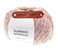 Rico Design CREATIVE SUMMER SPRINKLES 001 pastel Premium Wolle 100g Farbverlaufsgarn für leichte Sommermode bunte Accessoires und kreative Handarbeitsideen mit mySearose Label
