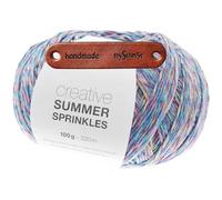 Rico Design CREATIVE SUMMER SPRINKLES 003 sky Premium Wolle 100g Farbverlaufsgarn für leichte Sommermode bunte Accessoires und kreative Handarbeitsideen mit mySearose Label