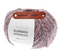Rico Design CREATIVE SUMMER SPRINKLES 005 blossoms Premium Wolle 100g Farbverlaufsgarn für leichte Sommermode bunte Accessoires und kreative Handarbeitsideen mit mySearose Label