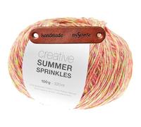 Rico Design CREATIVE SUMMER SPRINKLES 008 neon pink Premium Wolle 100g Farbverlaufsgarn für leichte Sommermode bunte Accessoires und kreative Handarbeitsideen mit mySearose Label