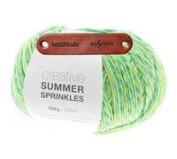 Rico Design CREATIVE SUMMER SPRINKLES 009 green Premium Wolle 100g Farbverlaufsgarn für leichte Sommermode bunte Accessoires und kreative Handarbeitsideen mit mySearose Label