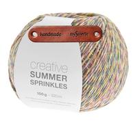 Rico Design CREATIVE SUMMER SPRINKLES 012 vibes Premium Wolle 100g Farbverlaufsgarn für leichte Sommermode bunte Accessoires und kreative Handarbeitsideen mit mySearose Label