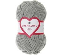 Rico Design Entdecken Sie den Komfort und die Weichheit des Creative Chenillove 100 g Samtknäuel von Farbe: 13 Grau