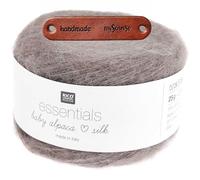 Rico Design ESSENTIALS BABY ALPACA LOVES SILK 02 BEIGE Premium Wolle 25g für edler Lacegarn für Pullover Tücher Schals und luxuriöse Strickideen mit mySearose Label