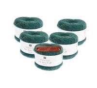 Rico Design ESSENTIALS BABY ALPACA LOVES SILK 05 PETROL Premium Wolle 5 x 25g für edler Lacegarn für Pullover Tücher Schals und luxuriöse Strickideen mit mySearose Label