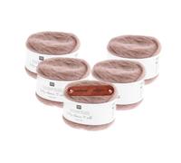 Rico Design ESSENTIALS BABY ALPACA LOVES SILK 07 ALTROSA Premium Wolle 5 x 25g für edler Lacegarn für Pullover Tücher Schals und luxuriöse Strickideen mit mySearose Label
