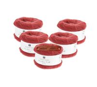 Rico Design ESSENTIALS BABY ALPACA LOVES SILK 08 KIRSCH Premium Wolle 5 x 25g für edler Lacegarn für Pullover Tücher Schals und luxuriöse Strickideen mit mySearose Label