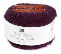 Rico Design ESSENTIALS BABY ALPACA LOVES SILK 10 LILA Premium Wolle 25g für edler Lacegarn für Pullover Tücher Schals und luxuriöse Strickideen mit mySearose Label