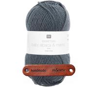 Rico Design ESSENTIALS BABY ALPACA & MERINO ARAN 09 MARINE Premium Wolle 50g Edles Kuschelgarn für Pullover Cardigans Schals Mützen und stilvolle Winter Accessoires mit mySearose Label
