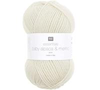 Rico Design Essentials Baby Alpaca & Merino Aran aus Baby Alpakawolle und Merinowolle (01 creme)