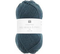 Rico Design Essentials Baby Alpaca & Merino Aran aus Baby Alpakawolle und Merinowolle (08 petrol)