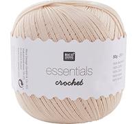 Rico Design Essentials Crochet, 100% Baumwolle, beige
