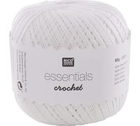 Rico Design Essentials Crochet, 100% Baumwolle, Weiß