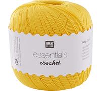 Rico Design Essentials Crochet, 100 Prozent Baumwolle, gelb