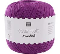 Rico Design Essentials Crochet, 100 Prozent Baumwolle, lila