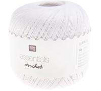 Rico Design Essentials Crochet, 100% Baumwolle, Weiß