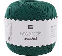 Rico Design Essentials Crochet, 100 Prozent Baumwolle, Tanne grün