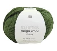 Rico Essentials Mega Wool Chunky Farbe 32, Punch Needle Wolle für Nadelstärke 6 mm