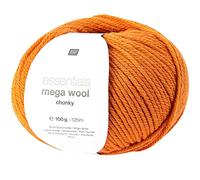 Rico-Design Verlag »Wolle Essentials Mega Merino Chunky« Häkelwolle, 100 g, Orange