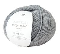Rico Design Wolle Essentials Mega Wool Chunky, 100 g, 125 m, Hellgrau