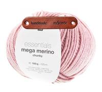 Rico Design ESSENTIALS MEGA WOOL CHUNKY ROSA Premium Wolle 100g Weiche Wintermode für Pullover Schals und gemütliche Wohnideen mit mySearose Label