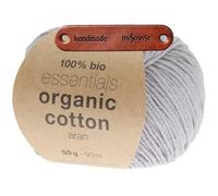 Rico Design ESSENTIALS ORGANIC COTTON ARAN 35 LAVENDEL Premium Wolle 50g Weiche Wintermode für Pullover Schals und gemütliche Wohnideen mit mySearose Label
