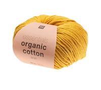 Rico Design Essentials Organic Cotton aran, 50 g, ca. 90 m verschiedene Farben Senf Senf