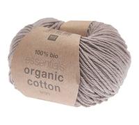 Rico Design Essentials Organic Cotton aran, 50 g, ca. 90 m verschiedene Farben Taupe
