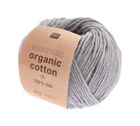 Rico Design Essentials Organic Cotton DK Bio Baumwolle Baumwollgarn zum Stricken oder Häkeln (19 Grey)