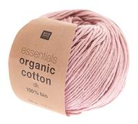 Rico Design Essentials Organic Cotton DK Farbe 05, Bio Baumwolle Baumwollgarn zum Stricken oder Häkeln