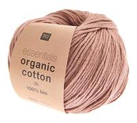 Rico Design Essentials Organic Cotton DK Farbe 13, Bio Baumwolle Baumwollgarn zum Stricken oder Häkeln