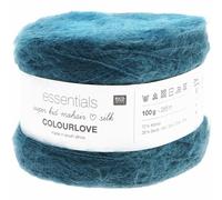 Essentials Super Kid Mohair Loves Silk Colourlove von Rico Design, Türkis, aus Mohair