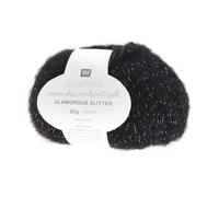Rico Design Essentials Super Kid Mohair Loves Silk Glamorous Glitter-Strickgarn, luxuriös, weich und kreativ, 25 g, Farbe: 06 Schwarz