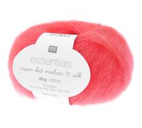 Rico Design Essentials Super Kid Mohair Loves Silk Neon-Rot