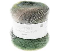 Rico Design Wolle Essentials Super Kid Mohair Loves Silk Print, 50 g/ca.400 m, 4,5 mm (Wald)