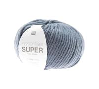 Rico Design Super Chunky Garn, Rauchblau, Dicke weiche Wolle, Nadelstärke 10 mm, Merinowolle, Mischung, 4500 Gramm, 5 cm