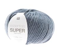 Rico Design Super Chunky Garn, Rauchblau, Dicke weiche Wolle, Nadelstärke 10 mm, Merinowolle, Mischung, 4500 Gramm, 5 cm