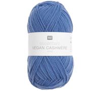 Rico Design Essentials Vegan Cashmere aran, Strickgarn 100% Polyamid, 50g (06 blau)