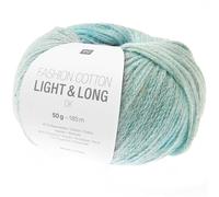 Rico Design 50g Fashion Cotton Light & Long dk - Fb. 11 - icy - das Garn begeistert mit seinem extrem weichen Griff