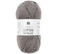 Rico Design Fashion Cotton Métallisé dk Stahlgrau