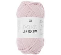 Rico Design Fashion Jersey | Schlauchgarn Jerseywolle zum Stricken und Häkeln | Jersey Bändchengarn Sommerwolle (23 blütenrosa)