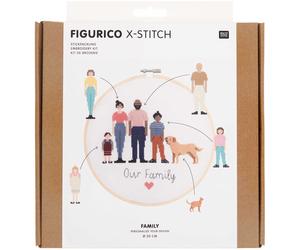 Rico Design Figurico Stickpackung Family 20cm