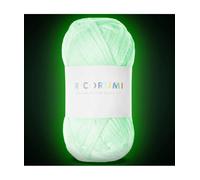 Rico Design Garn aus Baumwolle, phosphoreszierend, für Amigurumi Ricorumi Glow in the Dark 25 g, Farbe: Weiß (01 - Weiß)