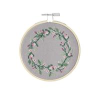 Stickpackung Gezählter Kreuzstich Blumenkranz Ø 10cm / Bei Hugendubel