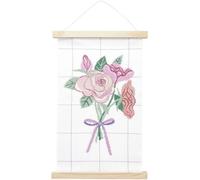 Rico Design GmbH & Co.KG Stickpackung Gezählter Kreuzstich, Blumenstrauß mit Posterhänger, 30x47cm