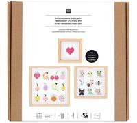 Stickpackung Gezählter Kreuzstich, Pixel Art, 3er Set